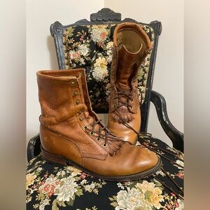 J. Chisholm Tan Lace Up Boots